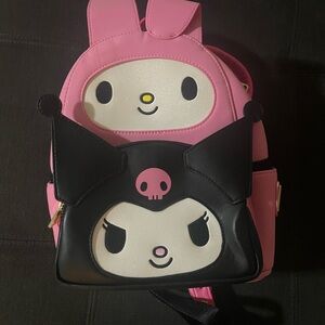 Lounged Sanrio character backpack with Kuromi